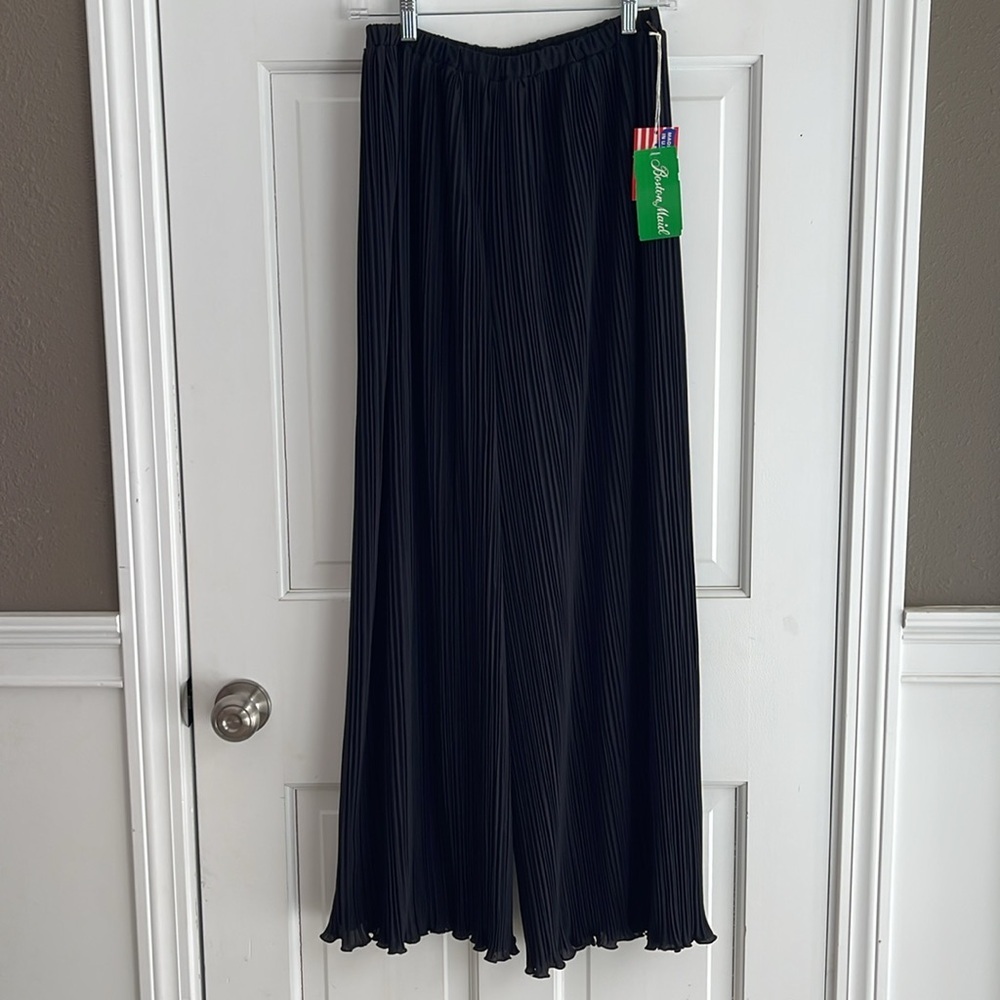 Vintage pleated palazzo pants wide leg made in USA women’s M NWT - Picture 2 of 7